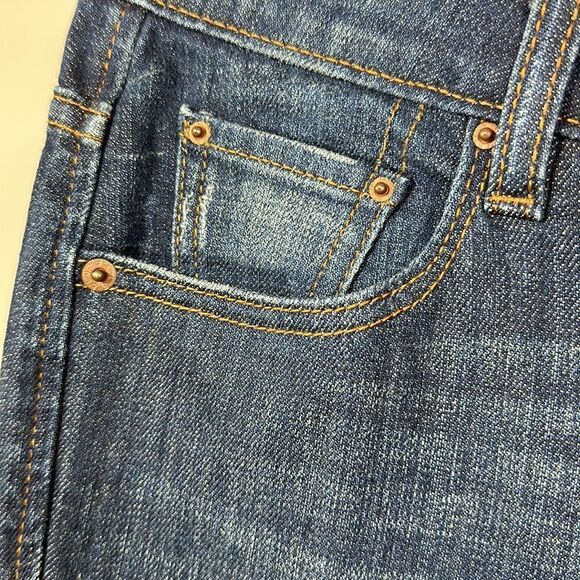 LEVI’S Women’s Contour Boot Eco Sustainable Denim Distressed Jeans Blue Size 6M - Picture 6 of 16